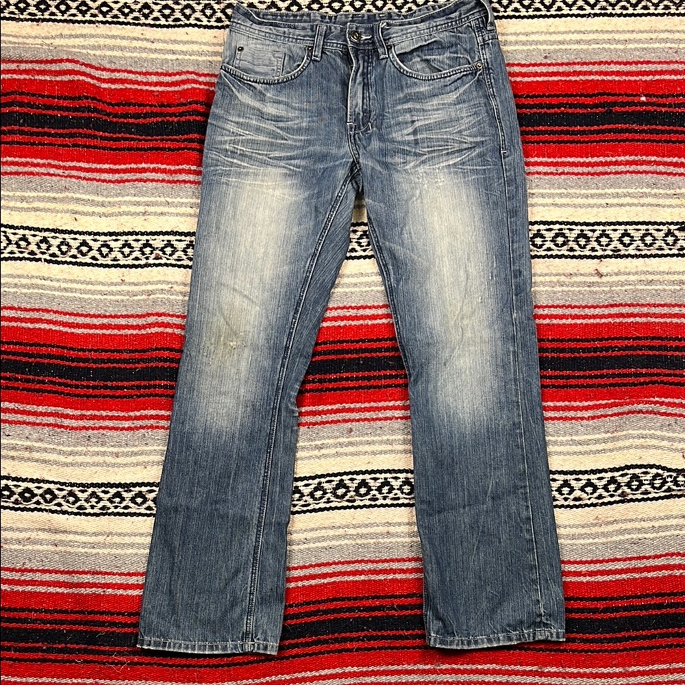 Buffalo David Bitton Driven Blue Jeans Heavily Distressed W30 L30